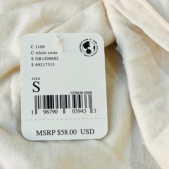 Free People Vella Tee Shirt White Swan S - Picture 5 of 5